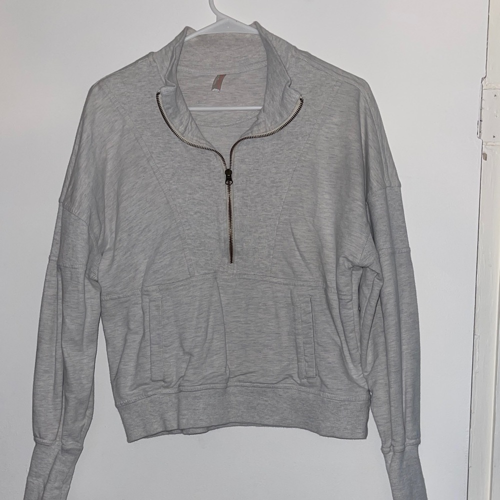 FP Movement by Free People quarter-zip pullover sweatshirt in gray small